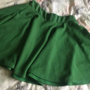 Green skater girl skirt